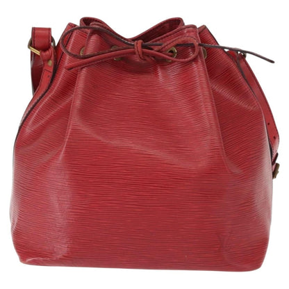 Louis Vuitton Petit Noe Handbag Epi Leather, RED, LEATHER, Shoulder bag