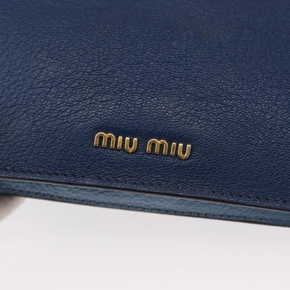 Miu Miu Shoulder Bag Leather, BLUE, LEATHER, Shoulder bag