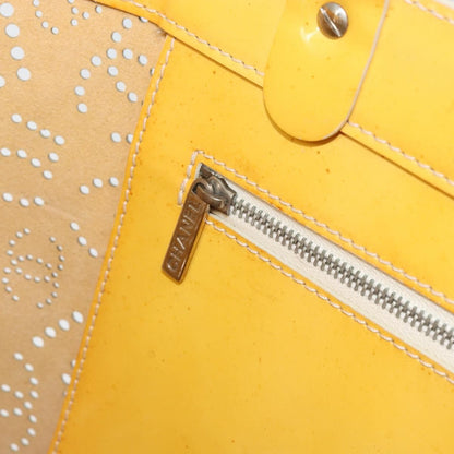 Chanel CC No.5 Shopping Tote Perforated Patent, YELLOW, PATENT_LEATHER, Tote bag
