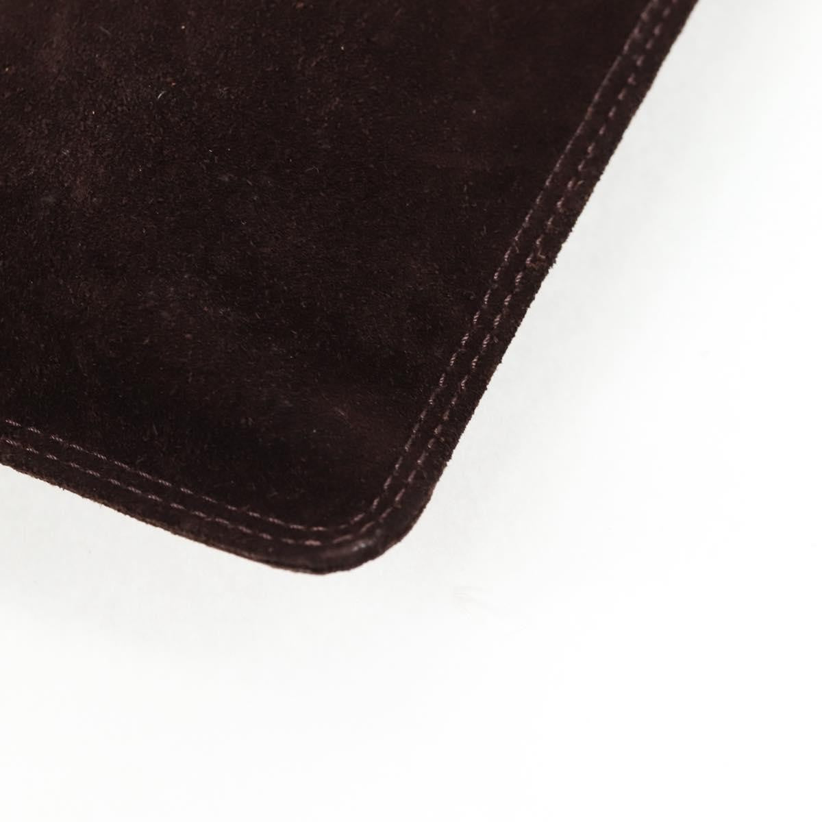 Chanel Vintage Shoulder Bag Suede, BROWN, SUEDE, Shoulder bag