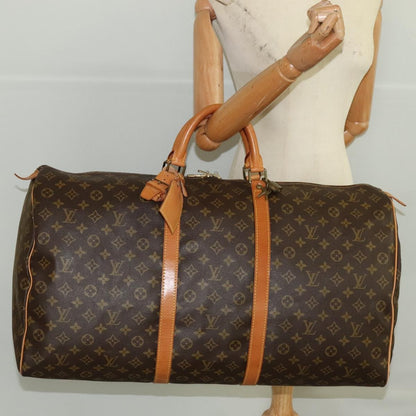 Louis Vuitton Keepall Bag Monogram Canvas, BROWN, CANVAS, Travel bag