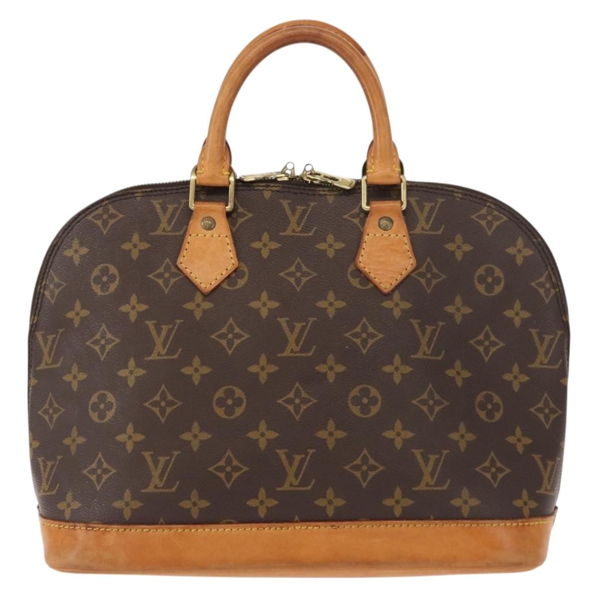 Louis Vuitton Alma Handbag Monogram Canvas, BROWN, CANVAS, Handbag