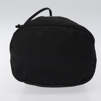 Prada Vela Drawstring Bucket Wristlet Pouch Tessuto, BLACK, NYLON, Clutche & pouche
