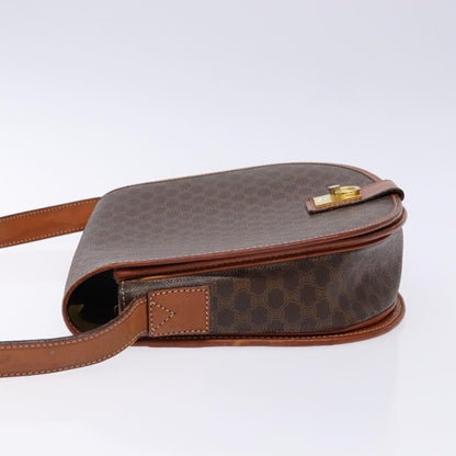 Celine Macadam Shoulder Bag PVC Leather, BROWN, CANVAS, Shoulder bag