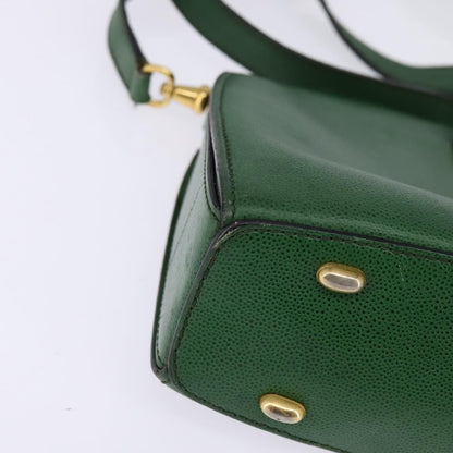 Celine Shoulder Bag Leather, GREEN, LEATHER, Shoulder bag