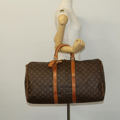 Louis Vuitton Keepall Bag Monogram Canvas, BROWN, CANVAS, Travel bag