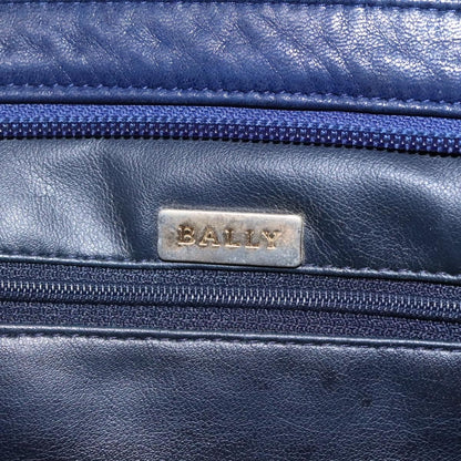 Bally Vintage Shoulder Bag Leather, NAVY, LEATHER, Shoulder bag