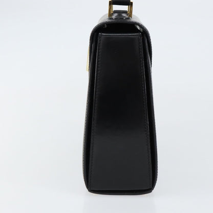 Celine Vintage Convertible Turnlock Top Handle Bag Leather, BLACK, LEATHER, Handbag