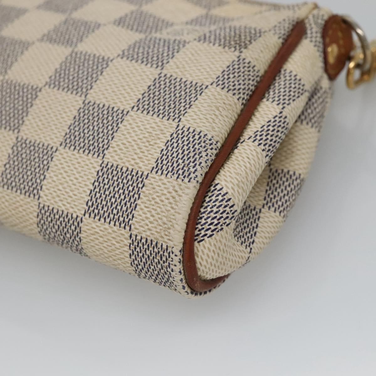 Louis Vuitton Eva Handbag Damier, BEIGE, CANVAS, Shoulder bag