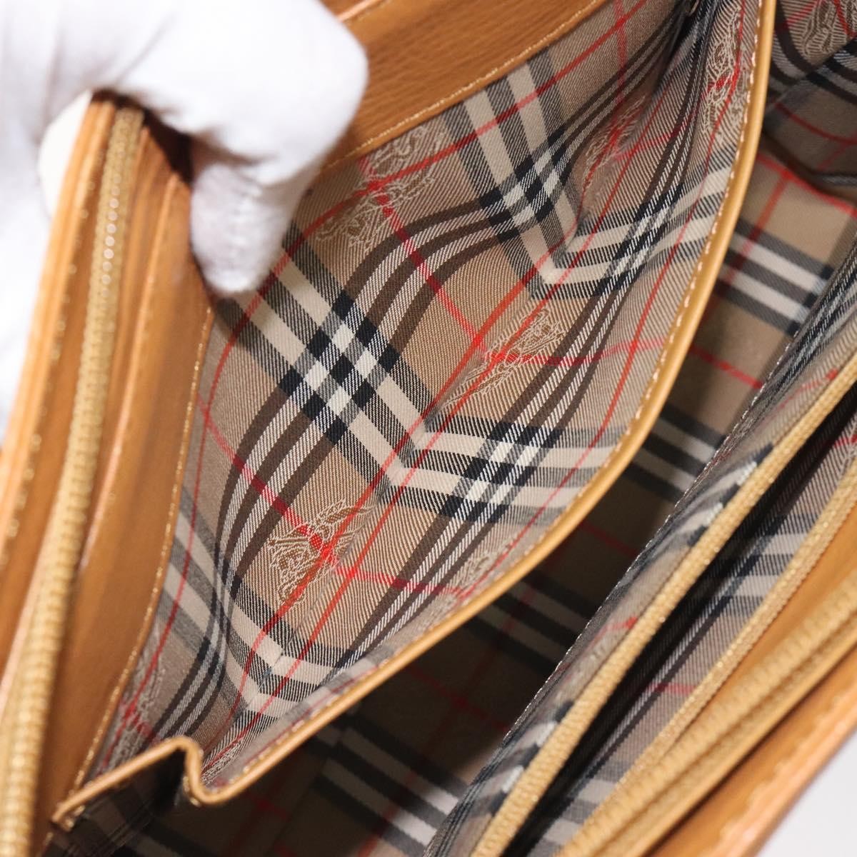 Burberry Vintage Handbag Leather, BROWN, LEATHER, Handbag