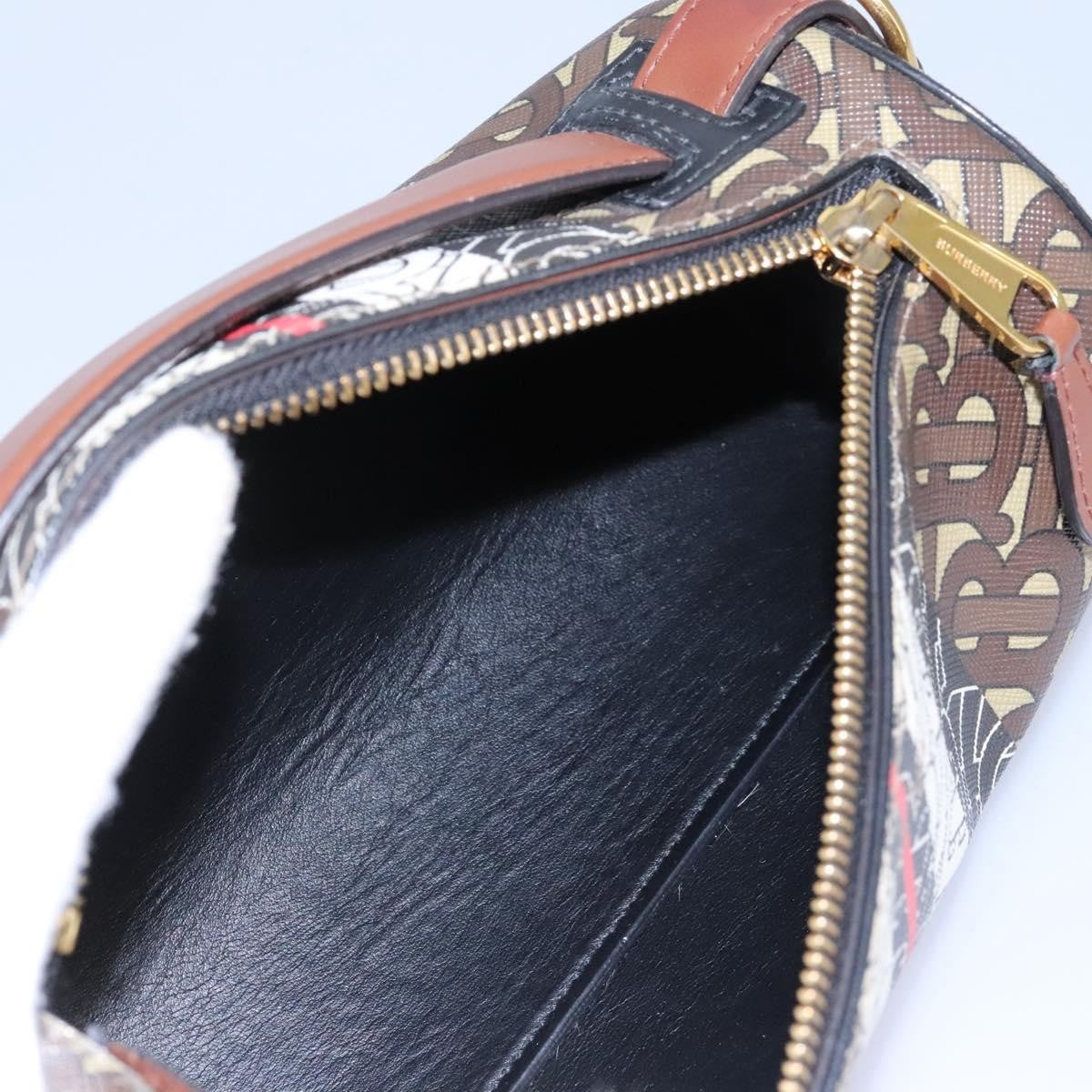 Burberry Barrel Crossbody Bag Monogram E-Canvas, BROWN, CANVAS, Crossbody bag