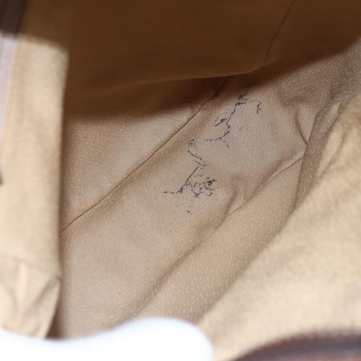 Gucci Front Pocket Messenger Bag GG Canvas with Leather, BEIGE, CANVAS, Shoulder bag