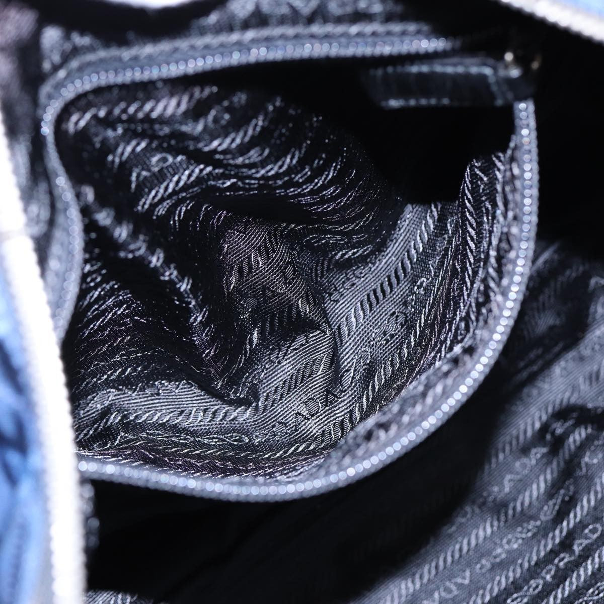 Prada Vintage Shoulder Bag Quilted Tessuto, NAVY, NYLON, Shoulder bag