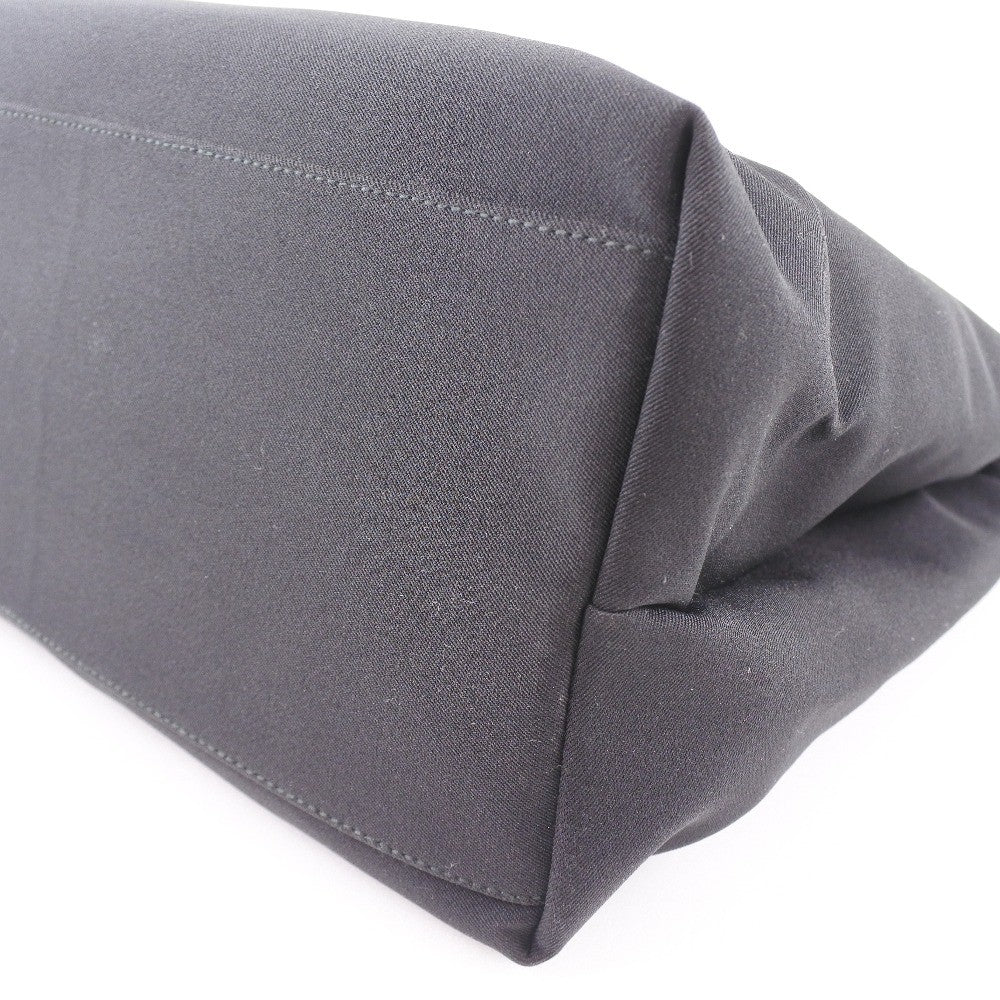 Salvatore Ferragamo Vala Shoulder Bag Canvas, BLACK, CANVAS, Shoulder bag