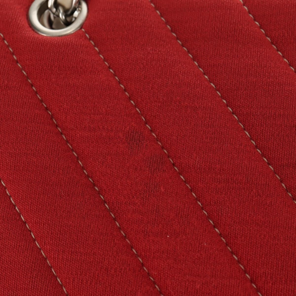 Chanel Leo Lion Flap Bag Chevron Jersey, RED, COTTON, Shoulder bag
