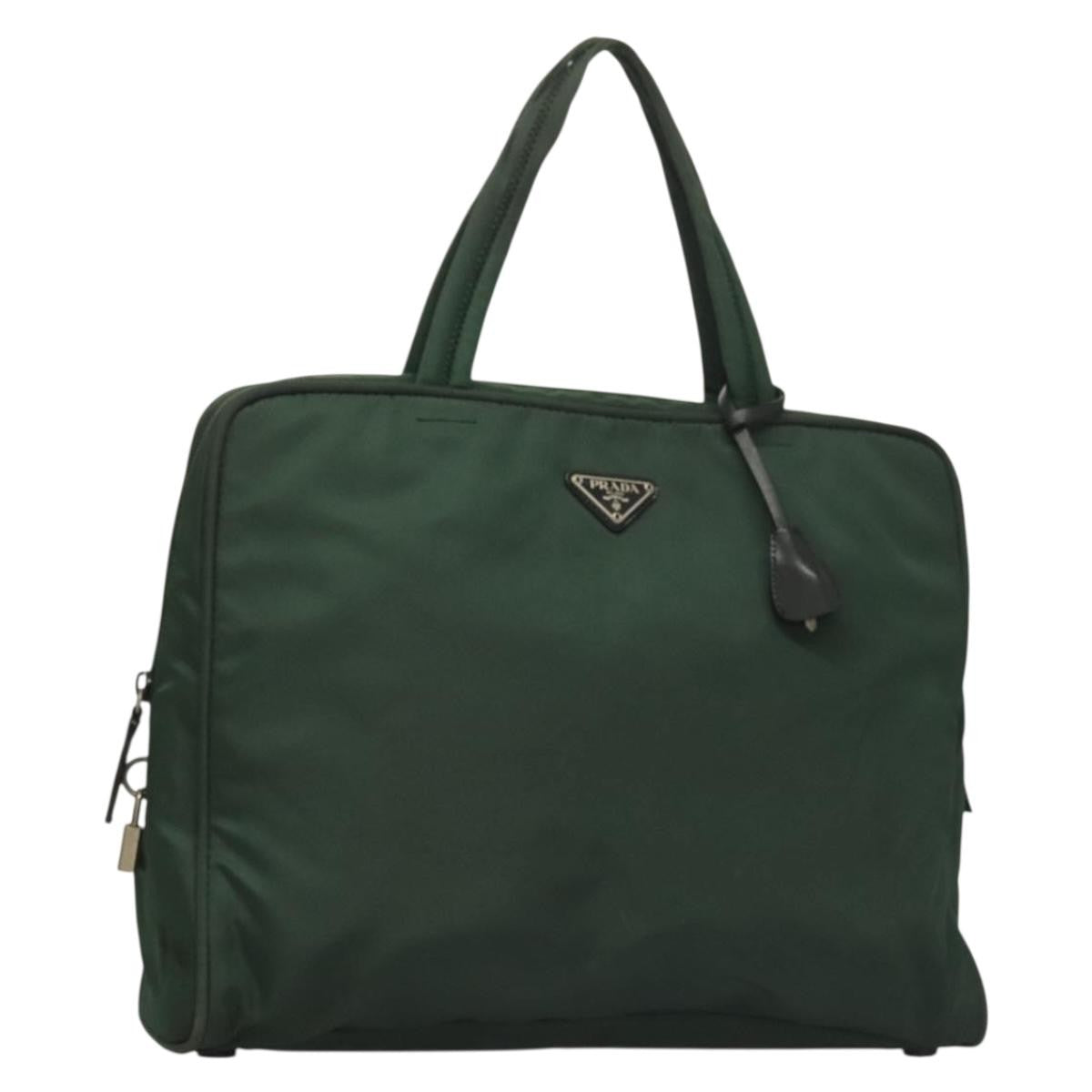 Prada Zip Around Tote Tessuto, KHAKI, NYLON, Handbag