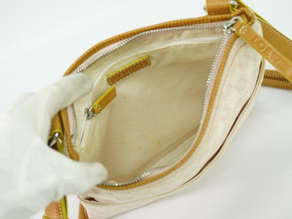 Loewe Anagram Shoulder Bag Canvas, PINK, CANVAS, Crossbody bag