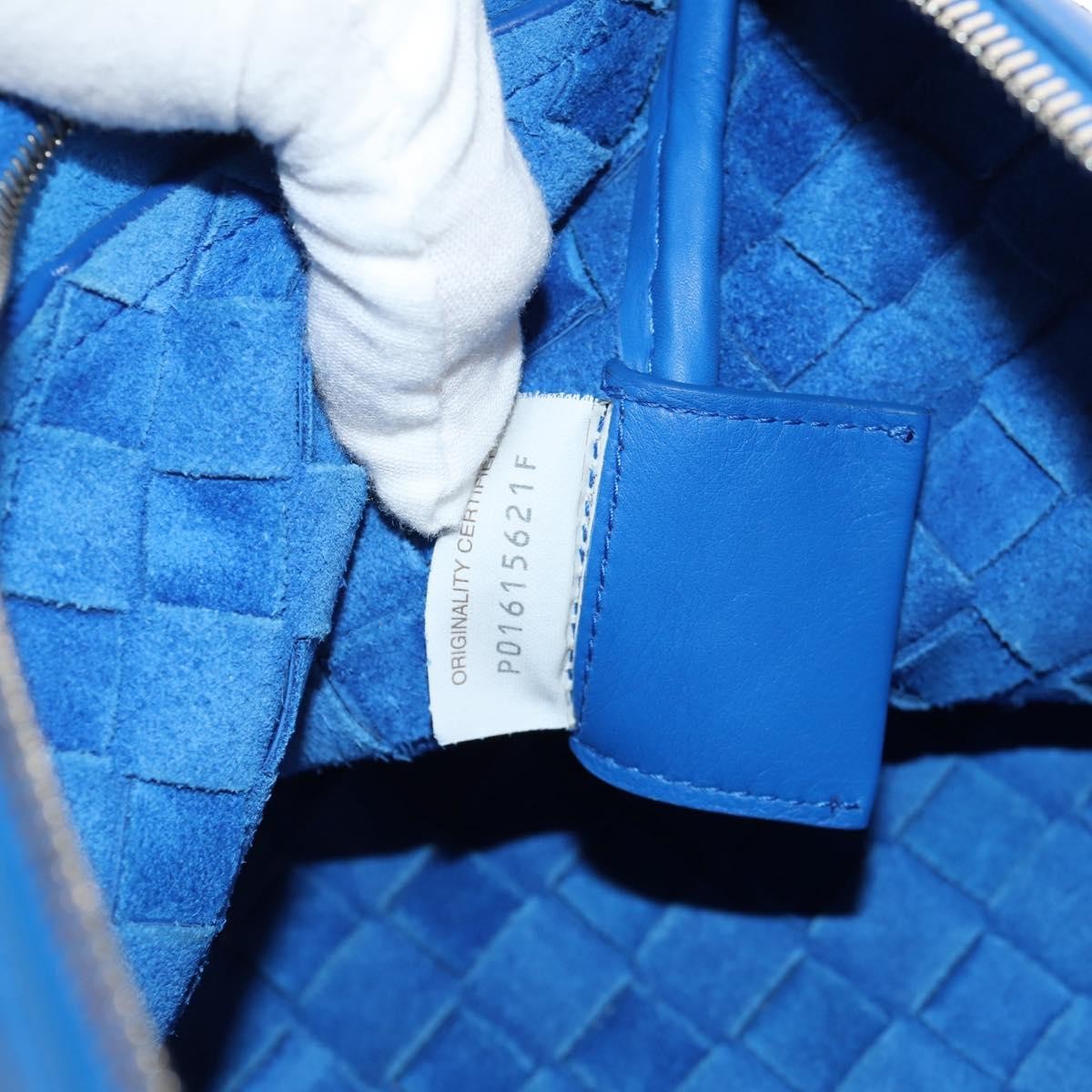 Bottega Veneta Zip Pouch Intrecciato Nappa, BLUE, LEATHER, Clutche & pouche