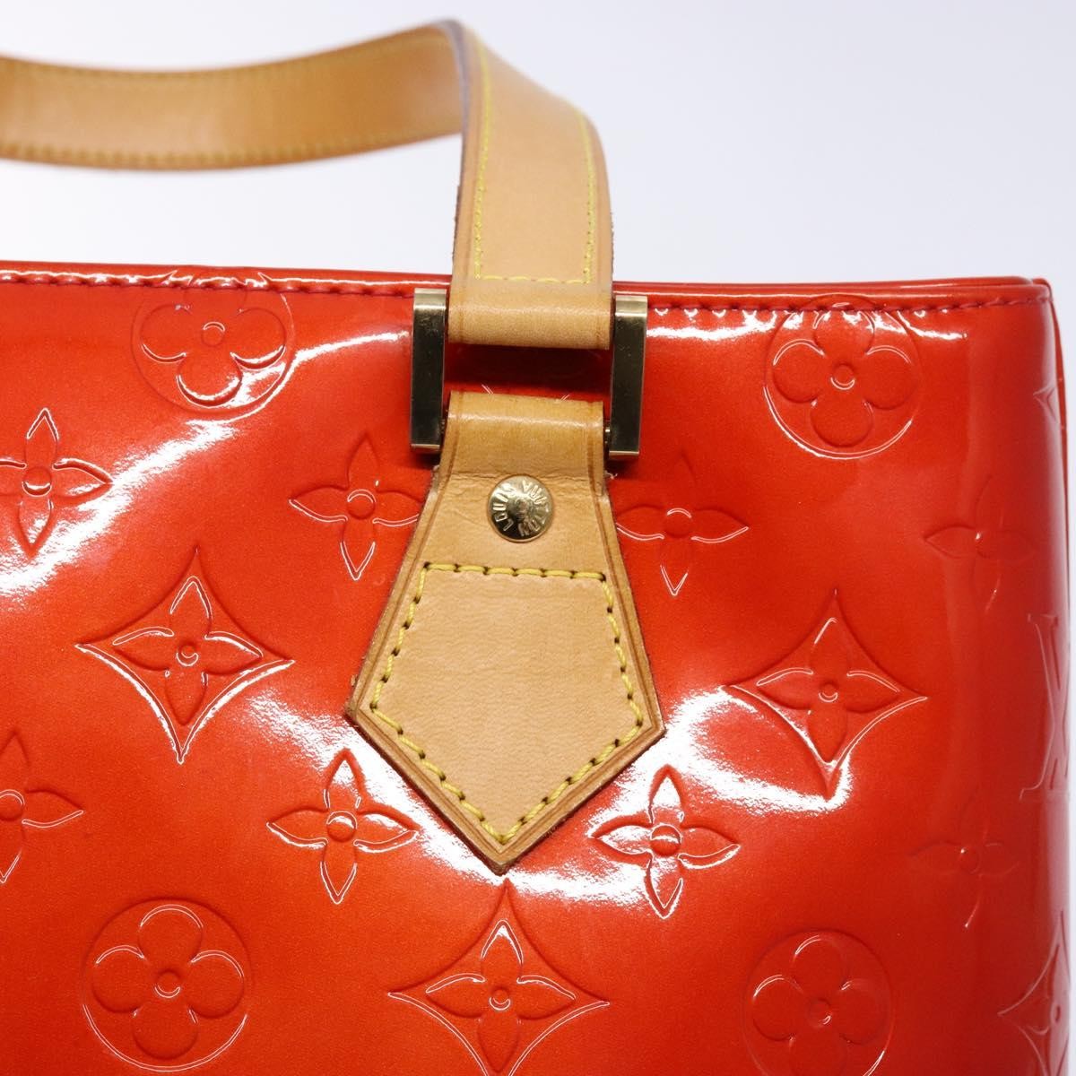 Louis Vuitton Houston Handbag Monogram Vernis, RED, PATENT_LEATHER, Handbag