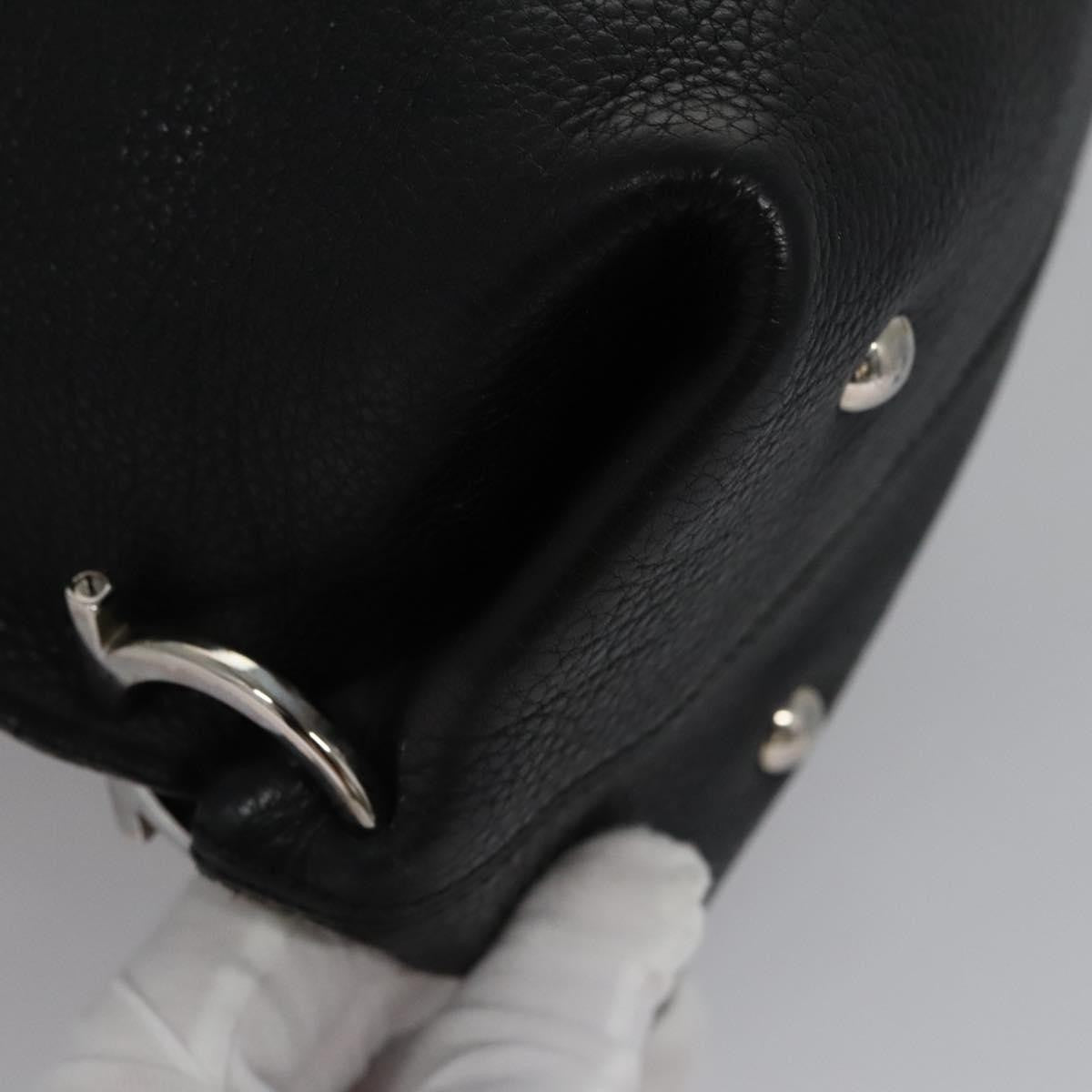 Salvatore Ferragamo Sofia Satchel Leather, BLACK, LEATHER, Handbag