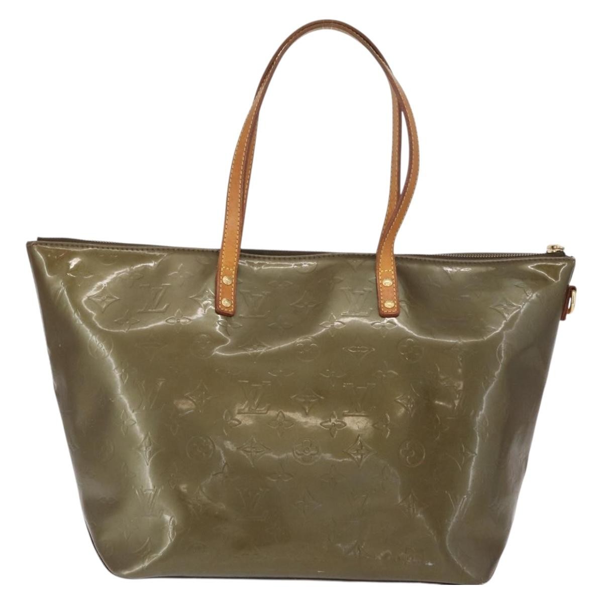 Louis Vuitton Bellevue Handbag Monogram Vernis, BROWN, PATENT_LEATHER, Tote bag