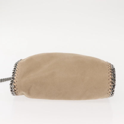 Stella McCartney Falabella Fold Over Bag Shaggy Deer, BEIGE, POLYESTER, Crossbody bag