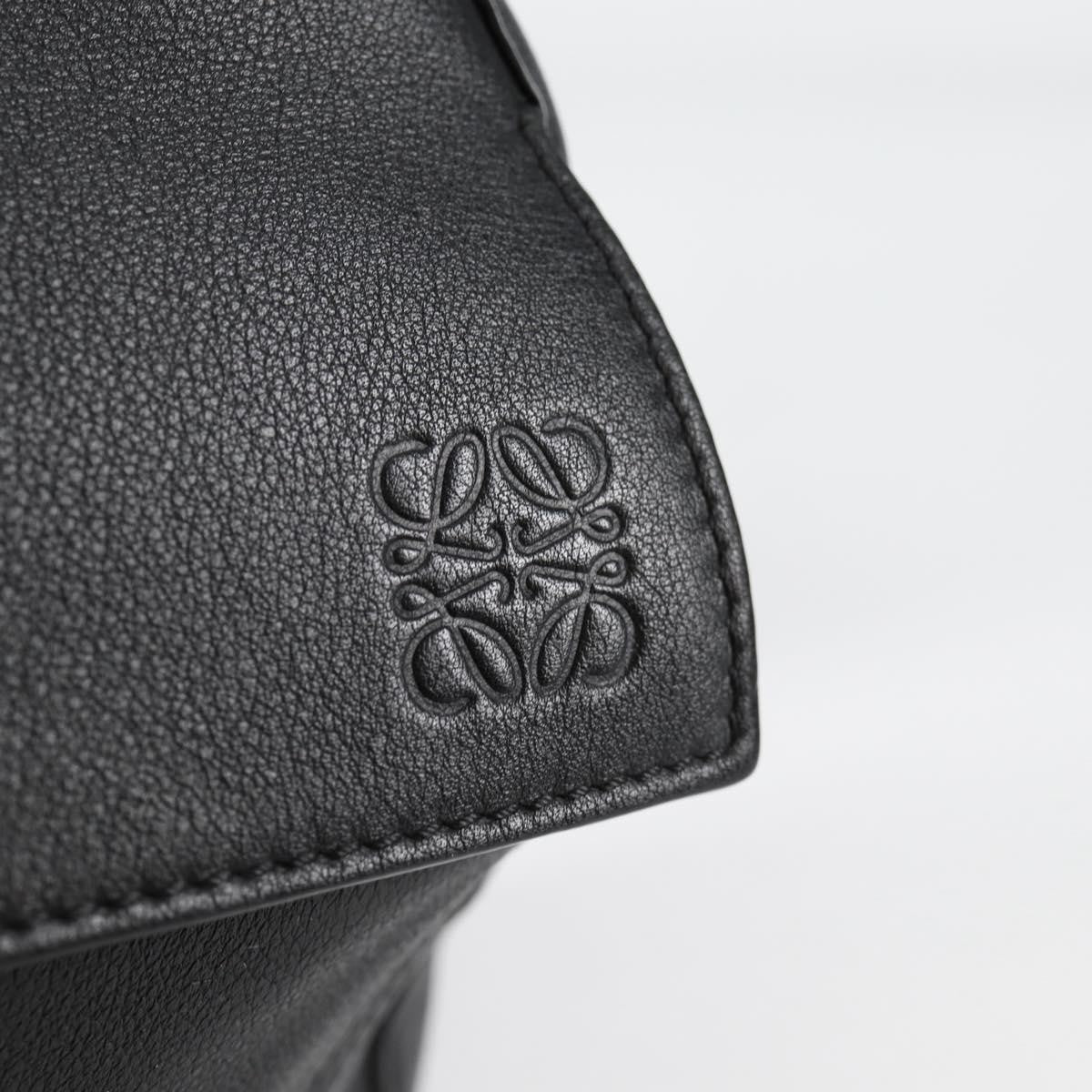 Loewe Puzzle Bumbag Leather, BLACK, LEATHER, Travel bag