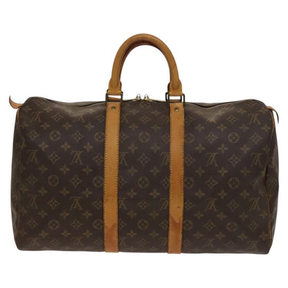 Louis Vuitton Keepall Bag Monogram Canvas, BROWN, CANVAS, Travel bag