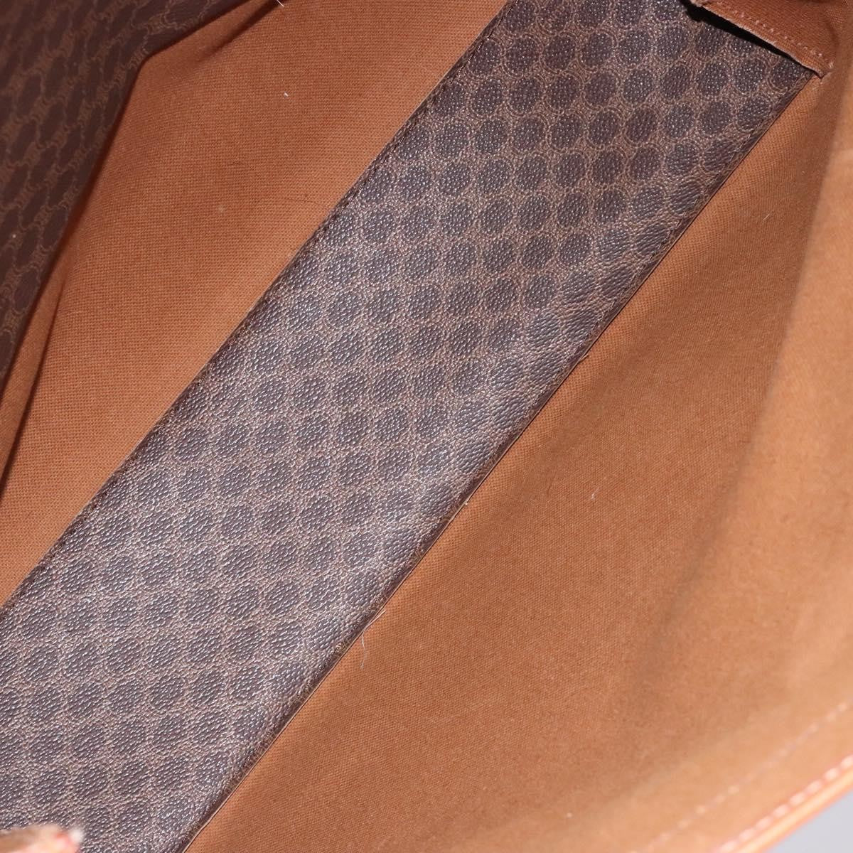 Celine Vintage Macadam Handbag Leather, BROWN, PVC,Leather,Canvas, Handbag