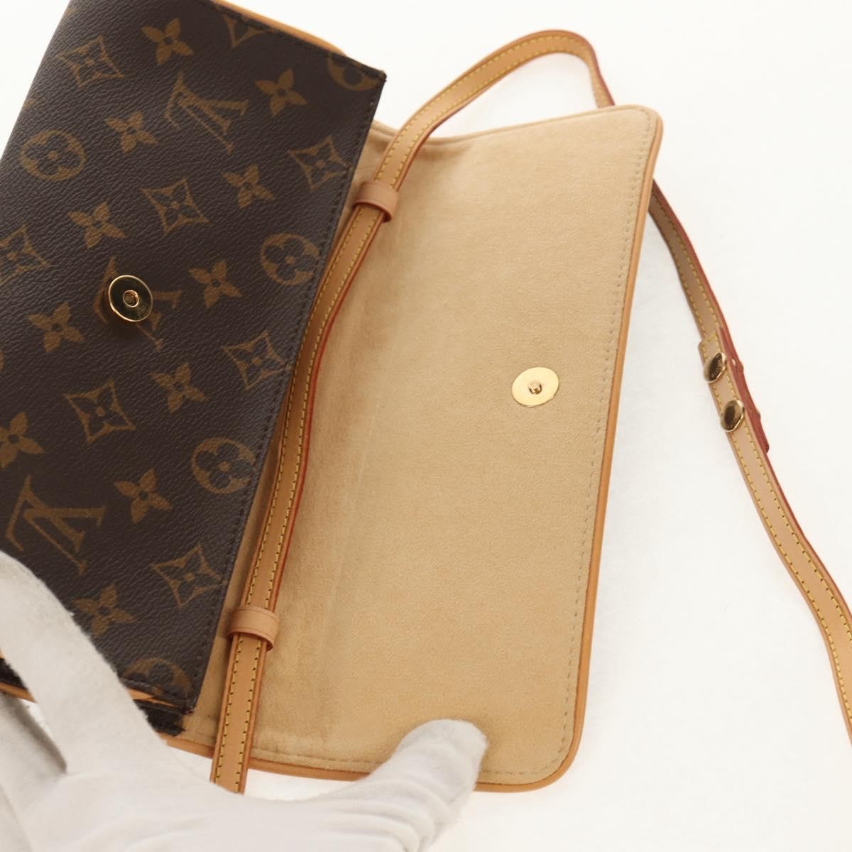 Louis Vuitton Twin Handbag Monogram Canvas, BROWN, CANVAS, Shoulder bag