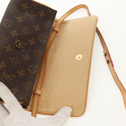Louis Vuitton Twin Handbag Monogram Canvas, BROWN, CANVAS, Shoulder bag