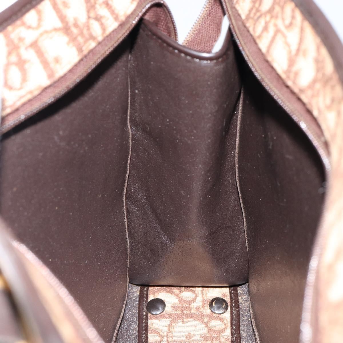 Christian Dior Vintage Trotter Handbag Canvas, BEIGE, CANVAS, Handbag