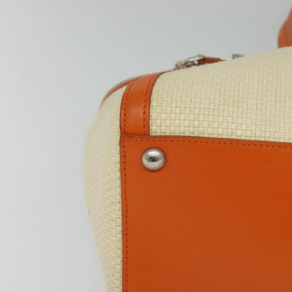 Salvatore Ferragamo Gancini Tote Canvas and Leather, BEIGE, CANVAS, Tote bag