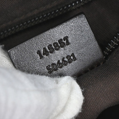 Gucci Zip Messenger Bag GG Canvas with Perforated Leather, BROWN, CANVAS, Shoulder bag