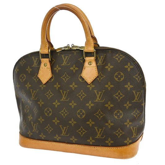 Louis Vuitton Alma Handbag Monogram Canvas, BROWN, CANVAS, Handbag