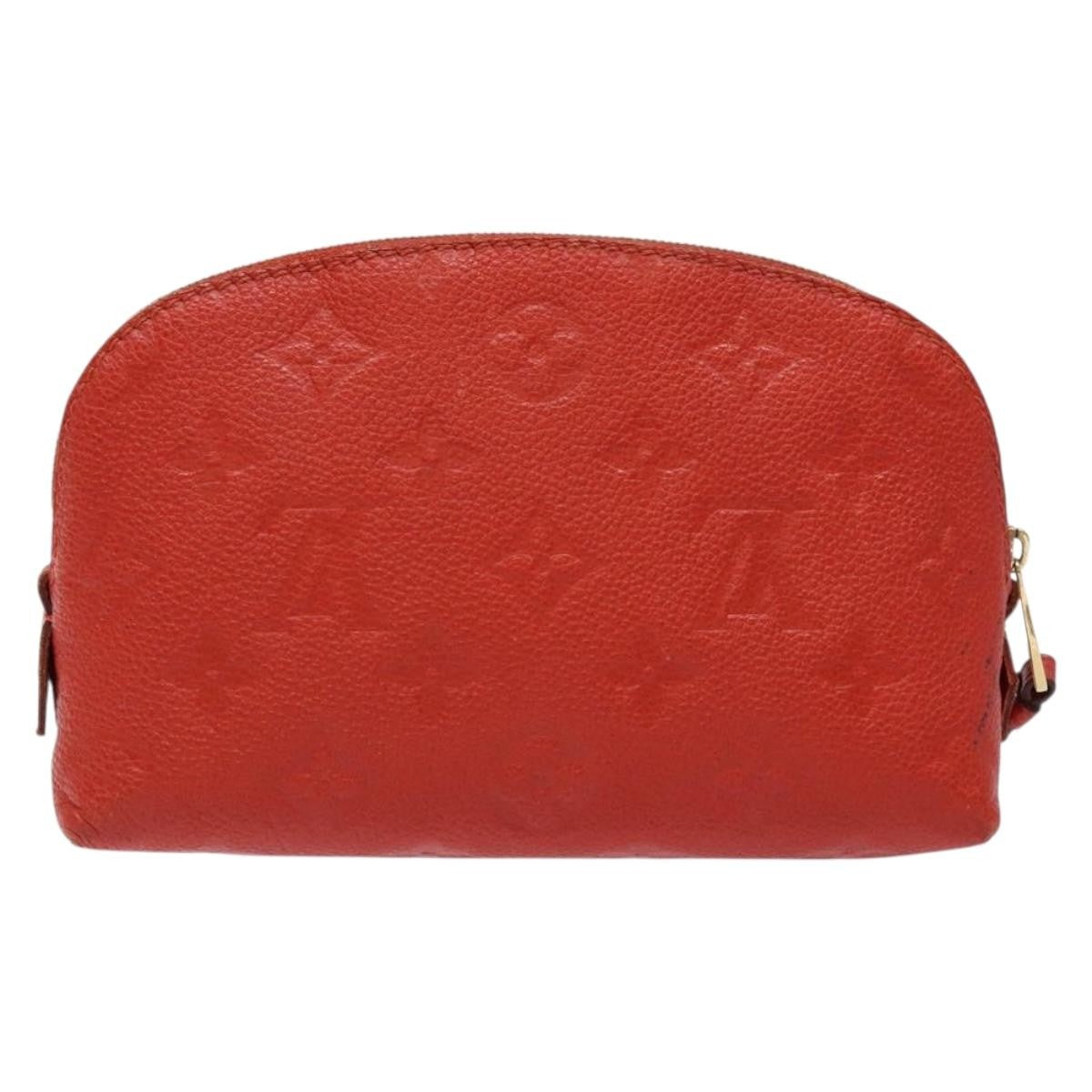 Louis Vuitton Cosmetic Pouch Monogram Empreinte Leather, RED, LEATHER, Toiletry Case