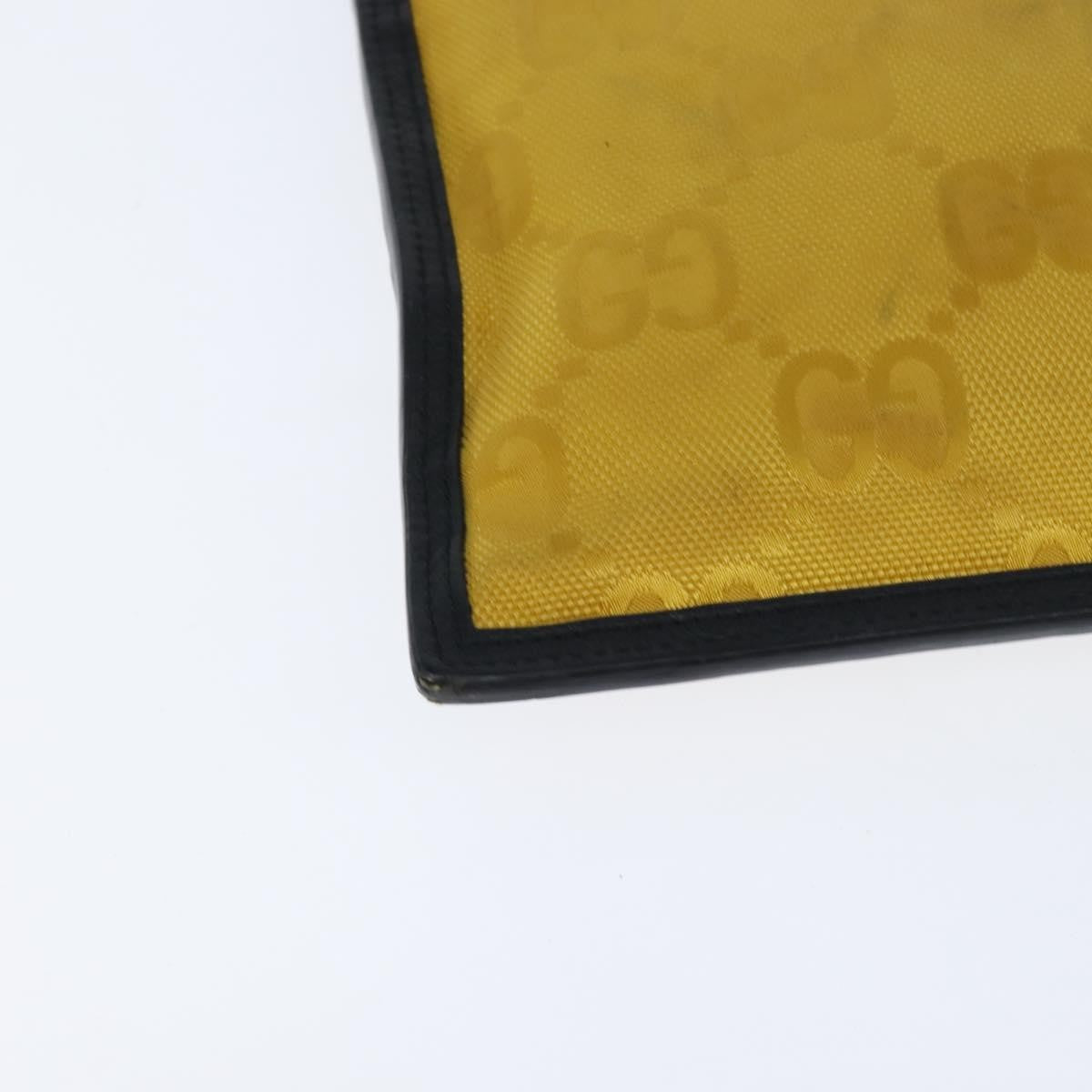 Gucci Off The Grid Zip Pouch GG Econyl, YELLOW, CANVAS, Clutche & pouche