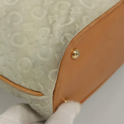 Celine Vintage Macadam Tote bag C Macadam Suede, WHITE, SUEDE, Tote bag