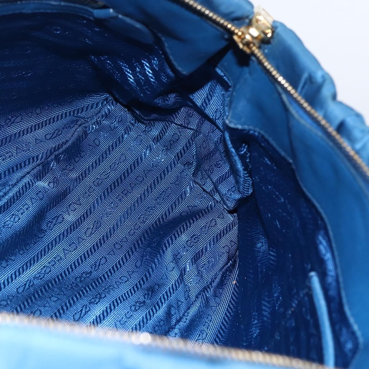 Prada Gaufre Convertible Satchel Tessuto, BLUE, NYLON, Handbag