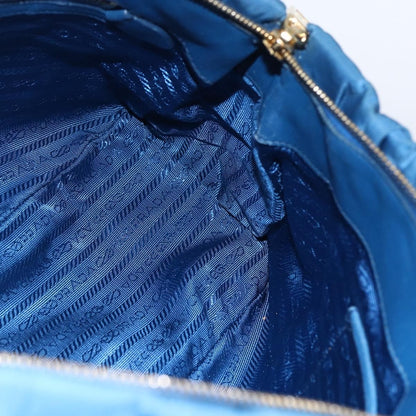 Prada Gaufre Convertible Satchel Tessuto, BLUE, NYLON, Handbag