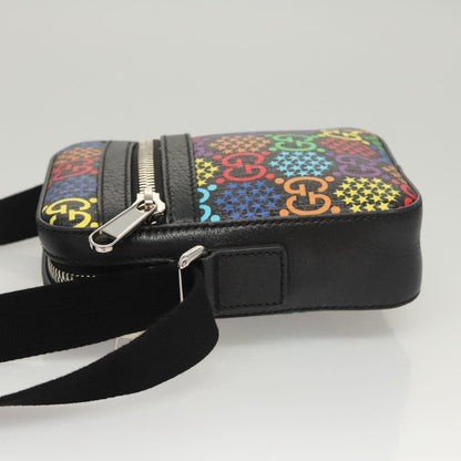 Gucci Front Zip Messenger Bag Psychedelic Print GG Coated Canvas, MULTICOLOUR, CANVAS, Shoulder bag