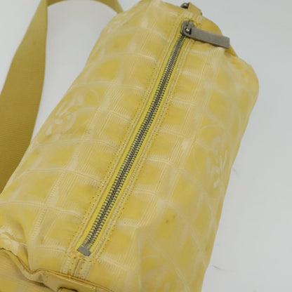 Chanel Travel Line Barrel Bag Nylon, YELLOW, NYLON, Travel bag