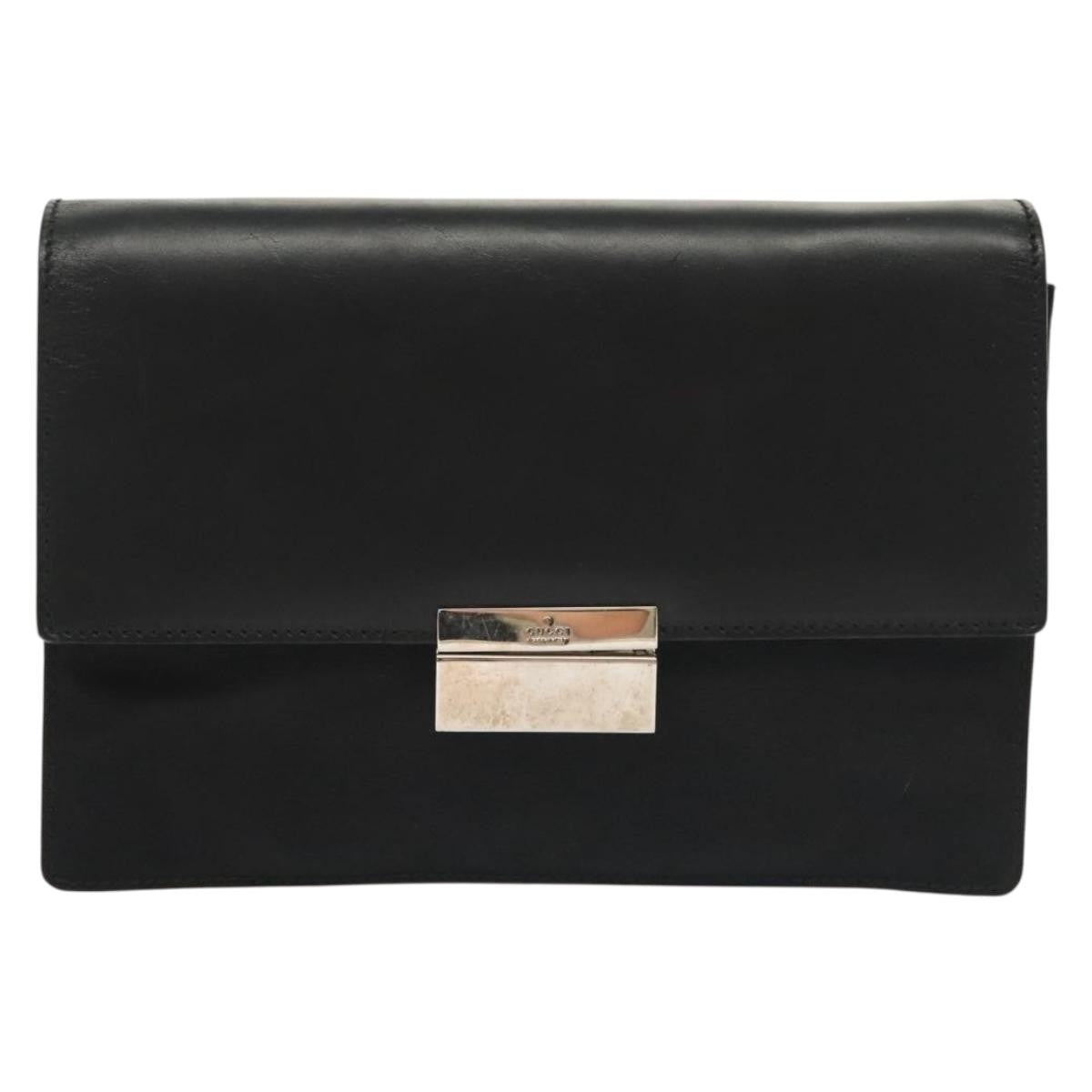 Gucci Pochette Nylon, BLACK, NYLON, Clutche & pouche