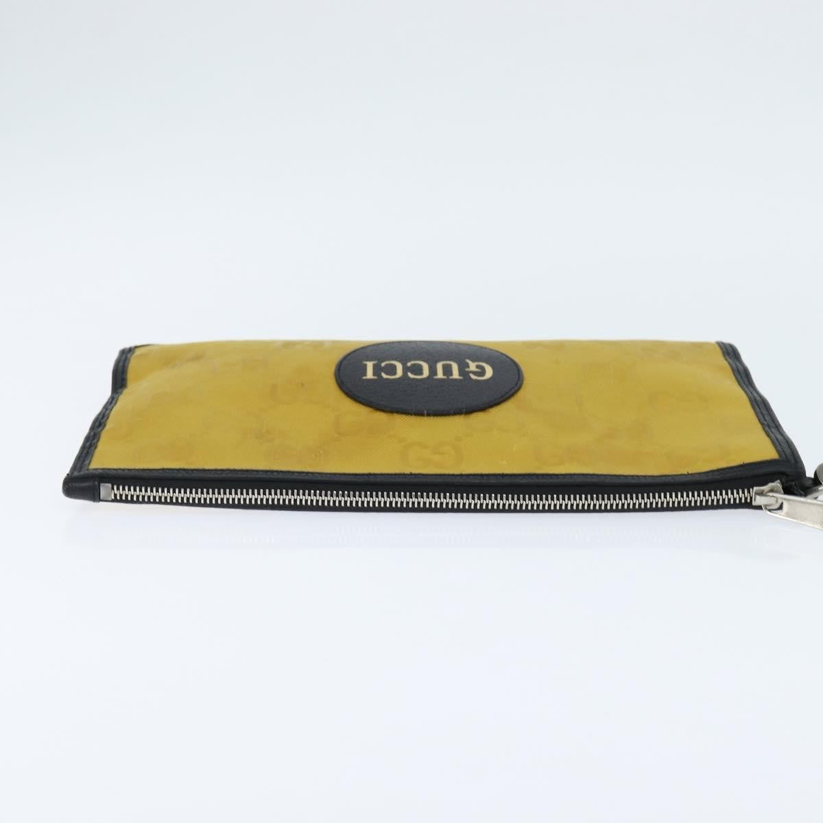 Gucci Off The Grid Zip Pouch GG Econyl, YELLOW, CANVAS, Clutche & pouche