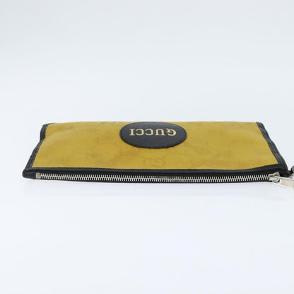 Gucci Off The Grid Zip Pouch GG Econyl, YELLOW, CANVAS, Clutche & pouche