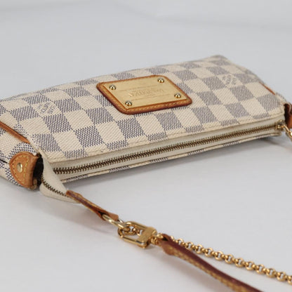 Louis Vuitton Eva Handbag Damier, WHITE, CANVAS, Shoulder bag