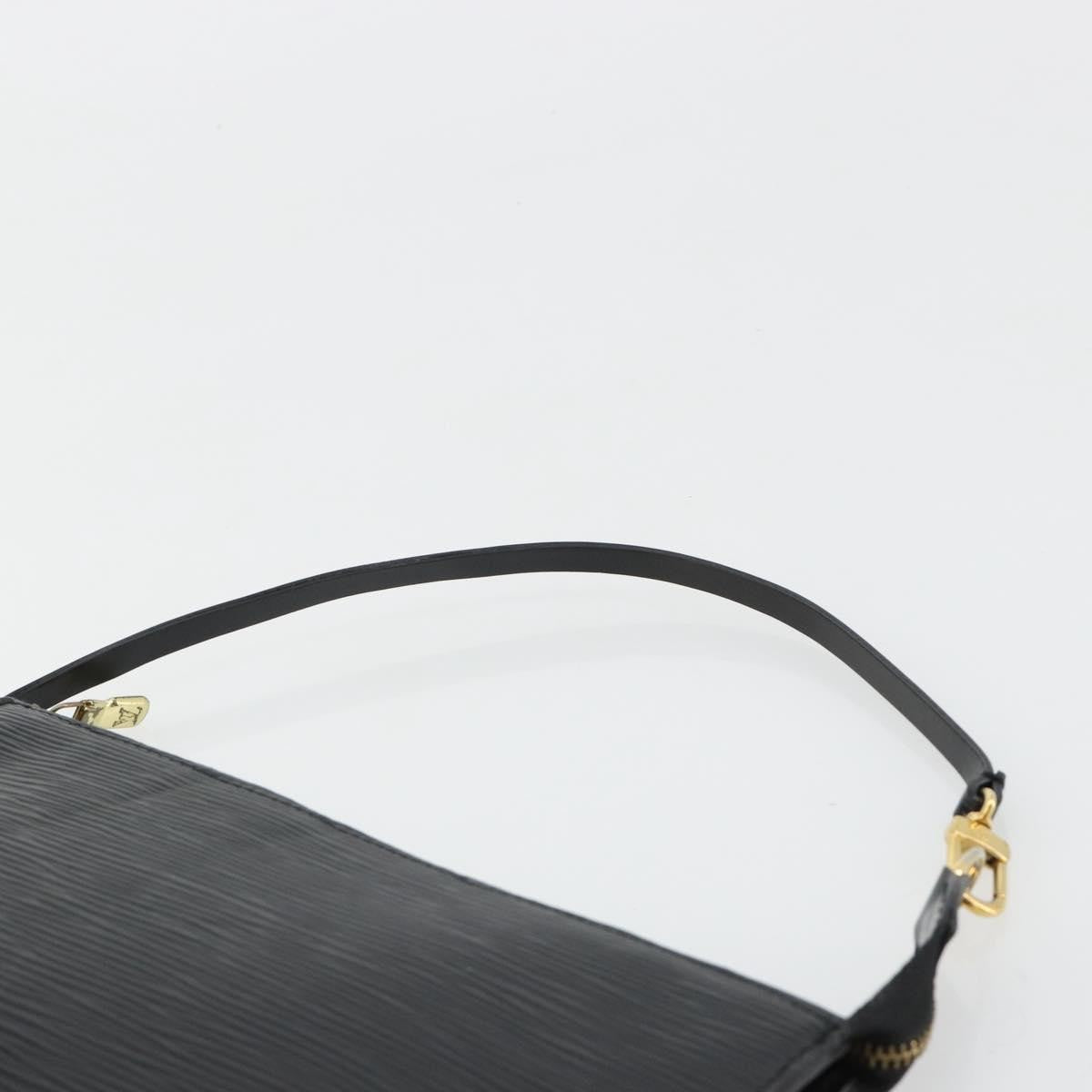 Louis Vuitton Pochette Accessoires Epi Leather, Black, Leather, Clutch
