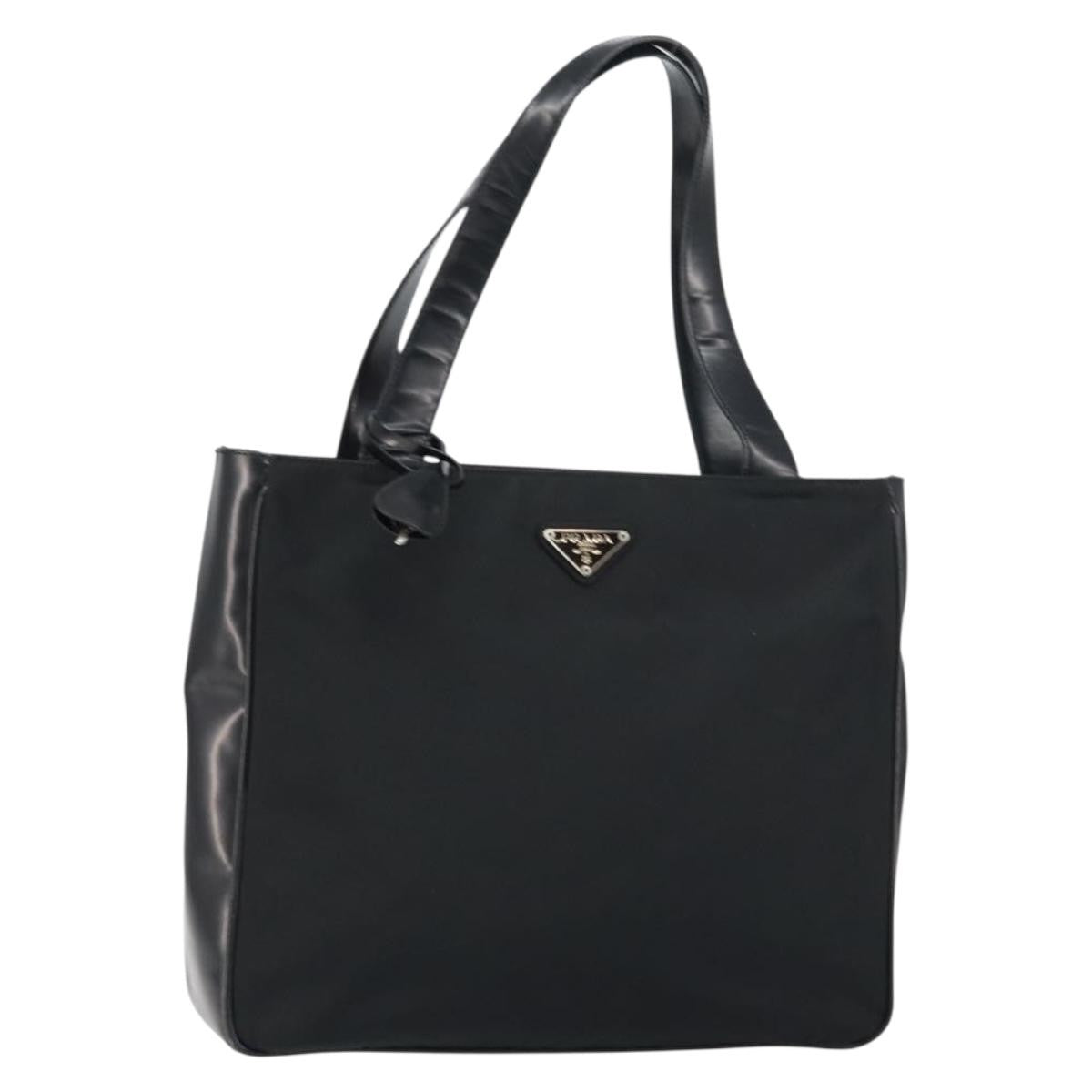 Prada Vintage Tote Nylon, BLACK, NYLON, Tote bag