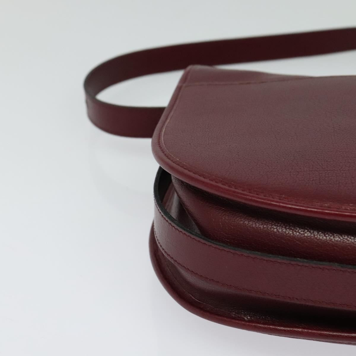 Christian Dior CD Shoulder bag Leather, BURGUNDY, LEATHER, Shoulder bag