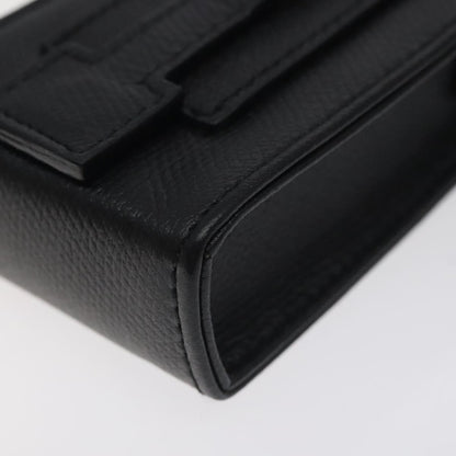 Chanel Cigarette Case Leather, BLACK, LEATHER, Clutche & pouche